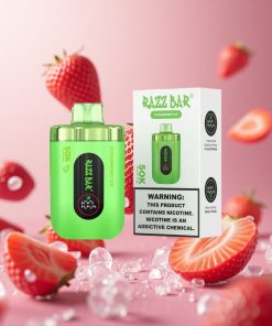 Ягода Раzz и Стробери лед Razz Bar 50K пуфове Еднократна Vape wholesale bulgaria